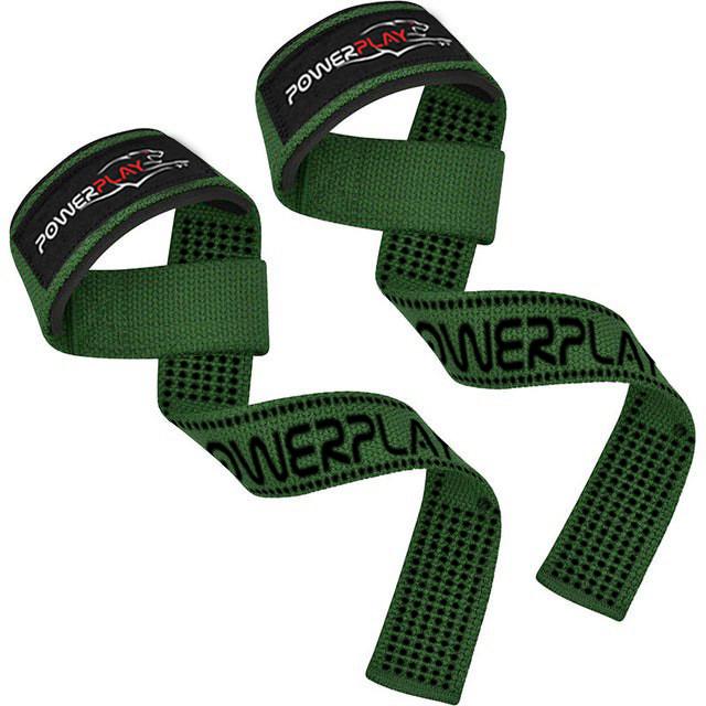 Лямки для тяги PowerPlay 7064 Lifting Gym Straps Green (21398891) - фото 5