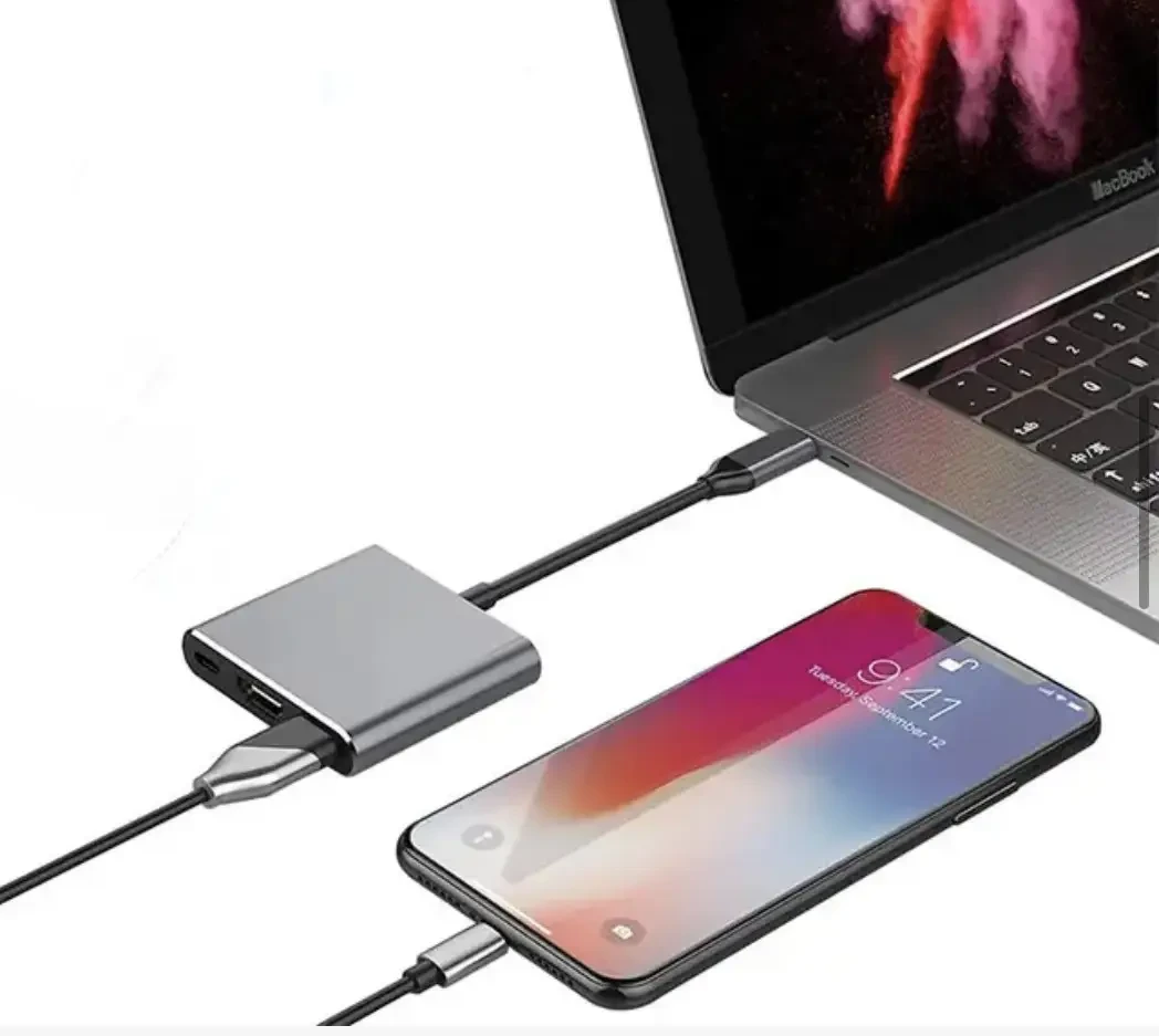 Перехідник 3в1 із Type-C на HDMI/USB/USB-C / Конвертер Full HD/1080p/4K/2K/UHD - фото 6 Перехідник 3в1 із Type-C на HDMI/USB/USB-C / Конвертер Full HD/1080p/4K/2K/UHD - фото 6