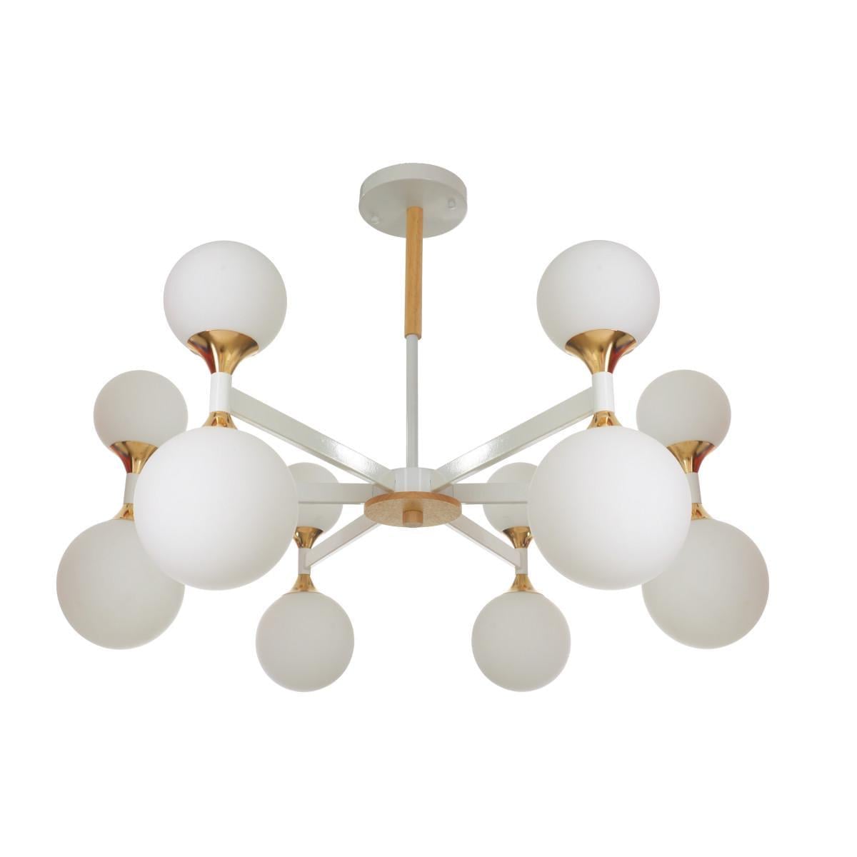 Люстра потолочная лофт Brille BR-01 603S/12 E27 Wood/WH