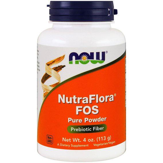 Пробіотик NOW Foods NUTRAFLORA FOS POWDER 4 ун. 113 г 23 порції