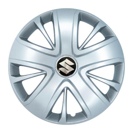 Автомобильные колпаки SKS 341 R15 с логотипом Suzuki 4 шт. Серебристый