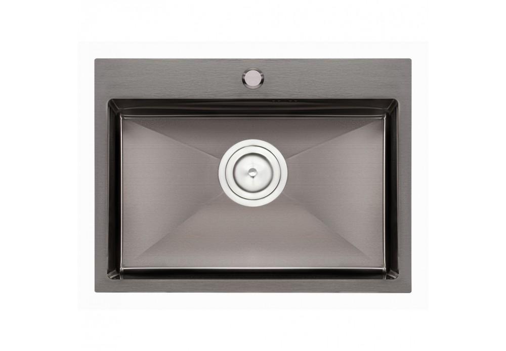 Кухонна мийка Q-tap D5843BL 2,7/1 мм Black (QTD5843BLPVD10)