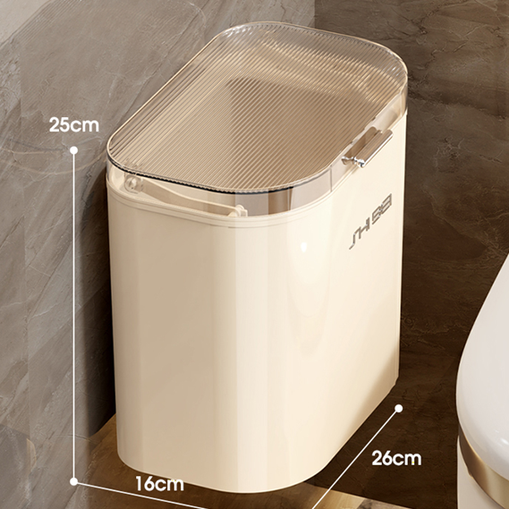 Контейнер для сміття з прозорою кришкою для кухні ванної та офісу підвісний 10 л 26x16x25 см - фото 3