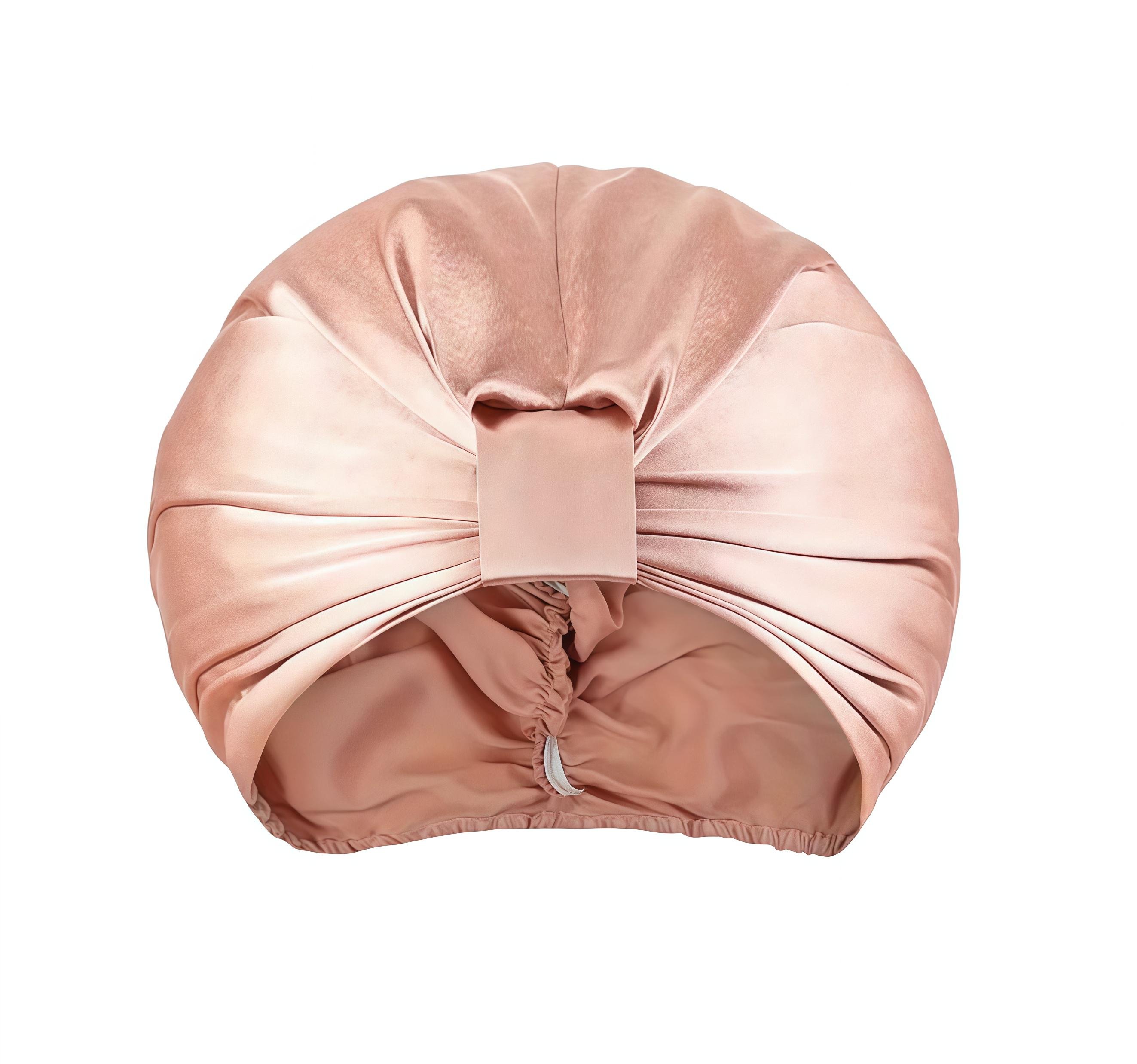 Бонет для волос однослойный шелковый Silk Персиковый (2561451)