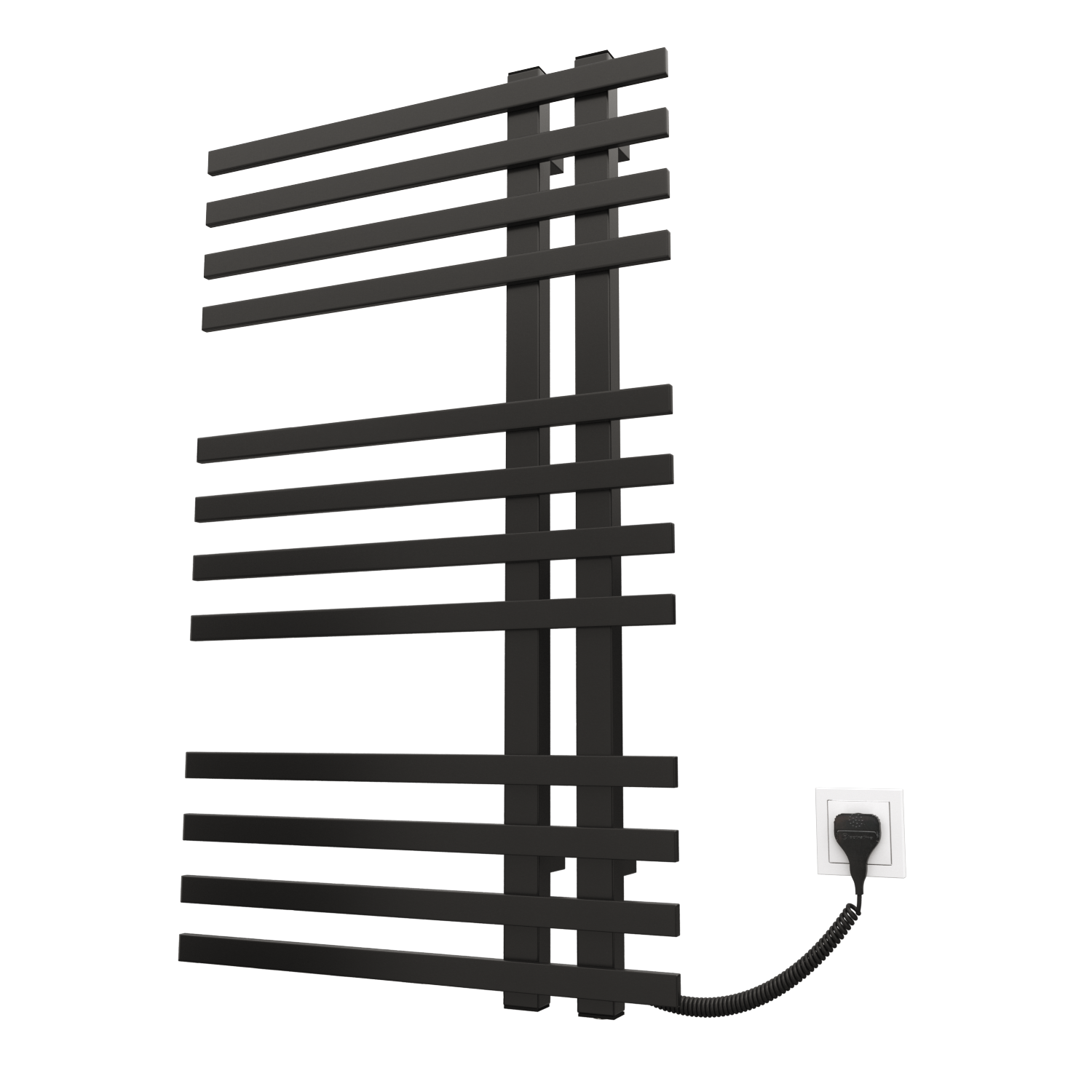 Полотенцесушитель KOSSER Браш 1000х600 мм ER с таймером Черный (ДБ02ER)