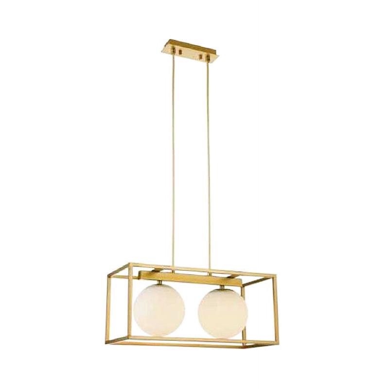 Світильник стельовий подвійний GTV AVELIN 2 2хE27 IP20 45х20х20 см Золотий (27550783)