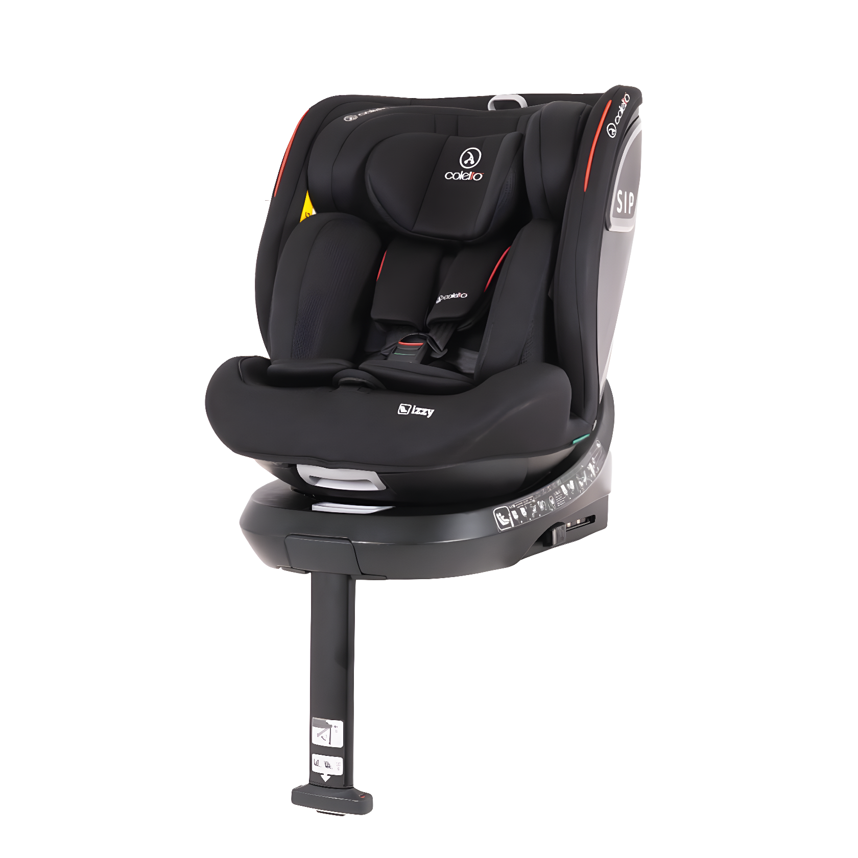 Автокресло Coletto Izzy i-Size/Isofix с поворотом на 360° 0-36 кг Черный (23465760)
