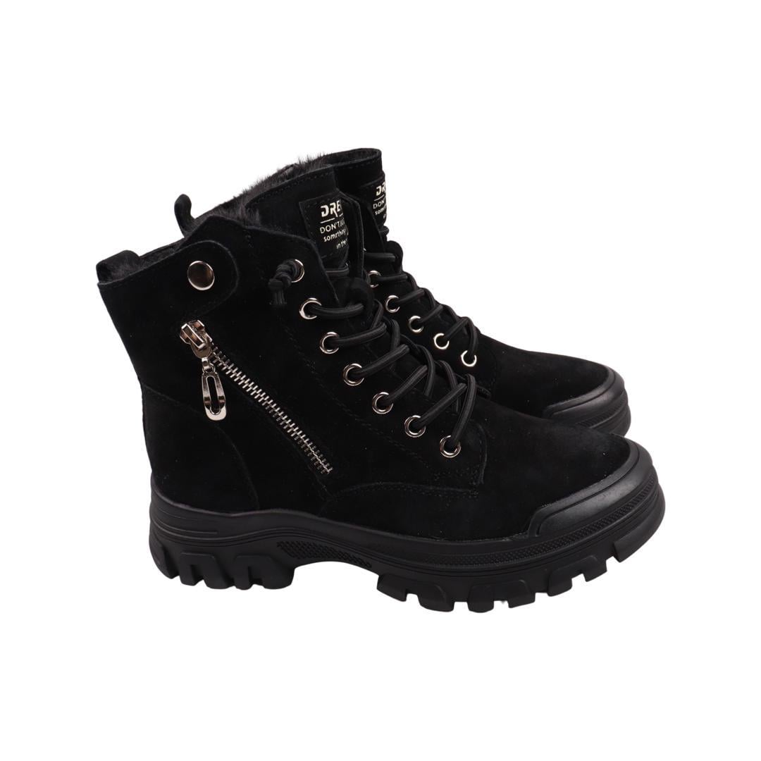 Черевики жіночі Li Fexpert з нубука р. 38 Чорний (991-23ZHS)