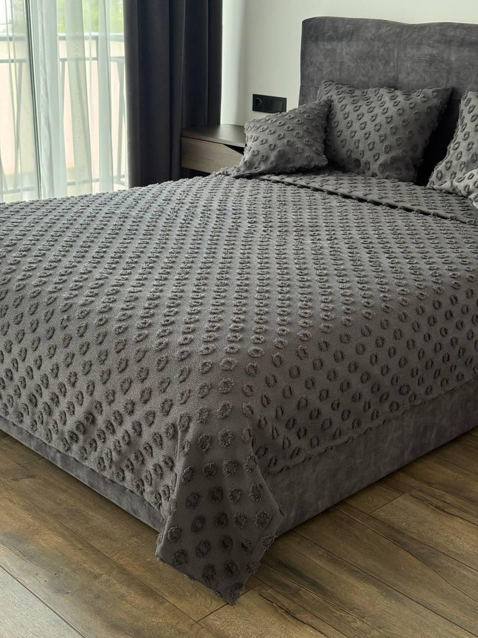 Покривало Інгрід 120x250 см Графітовий (22899-10-120x250cm) - фото 3 Покривало Інгрід 120x250 см Графітовий (22899-10-120x250cm) - фото 3