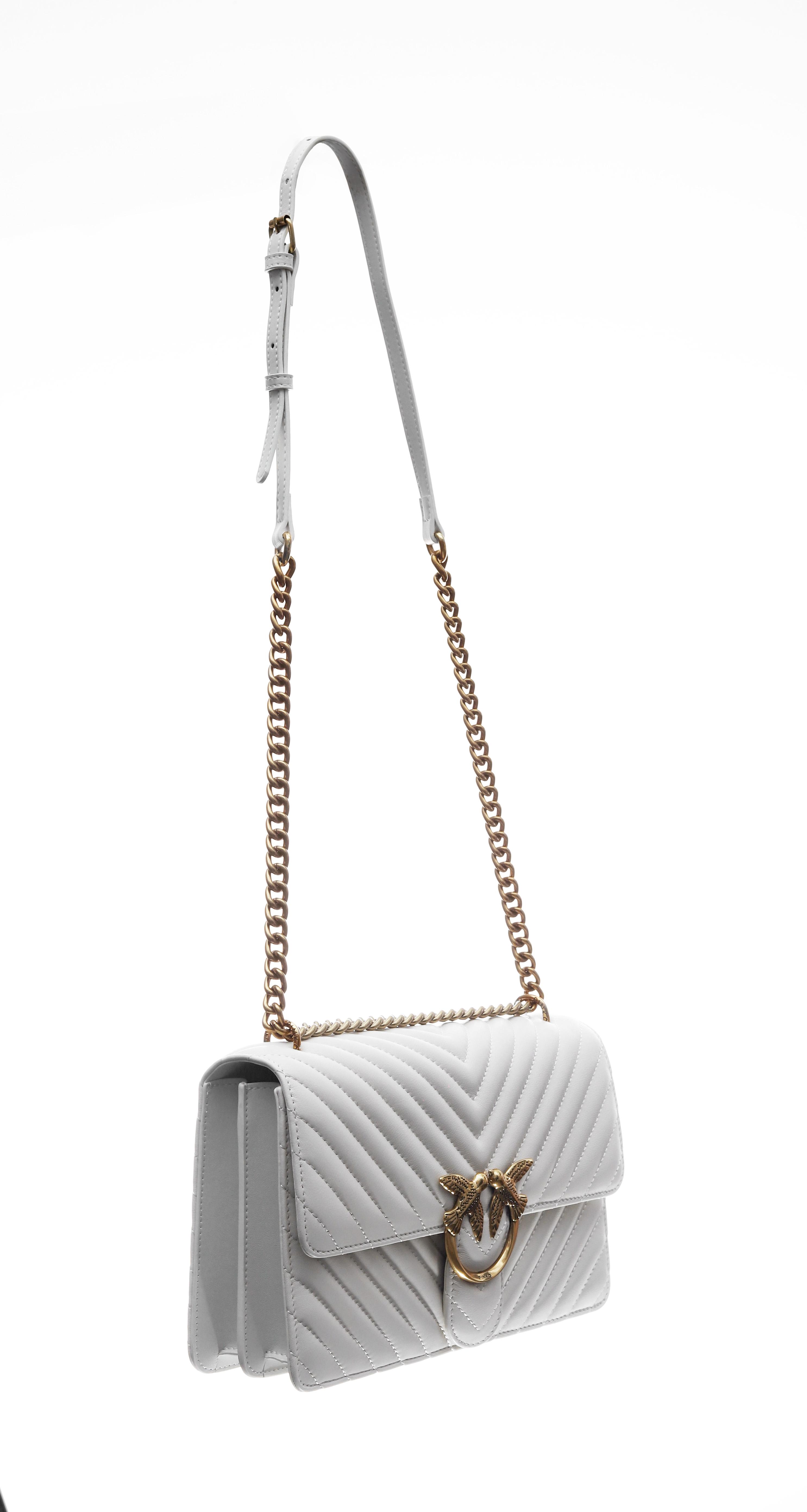 Сумка крос-боді Pinko Classic Love Bag One Chevron Білий (0033) - фото 4