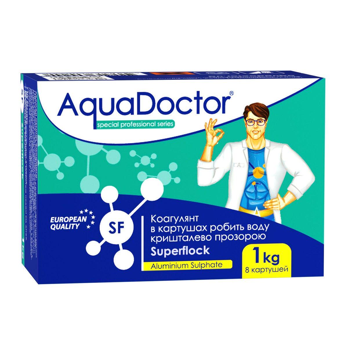 Коагулянт от мутной воды в бассейне AquaDoctor SF superflok 1 кг (2499)