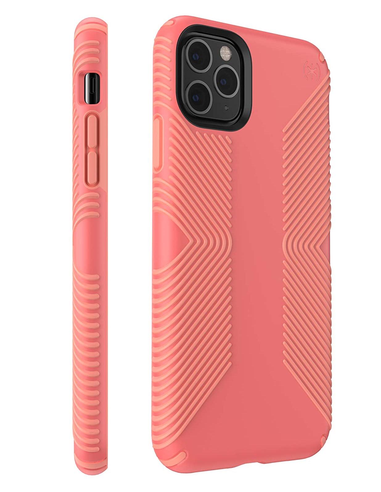 Чехол противоударный с антимикробным покрытием Speck Presidio Grip для Iphone 11 Pro Max (6.5") Papaya Pink