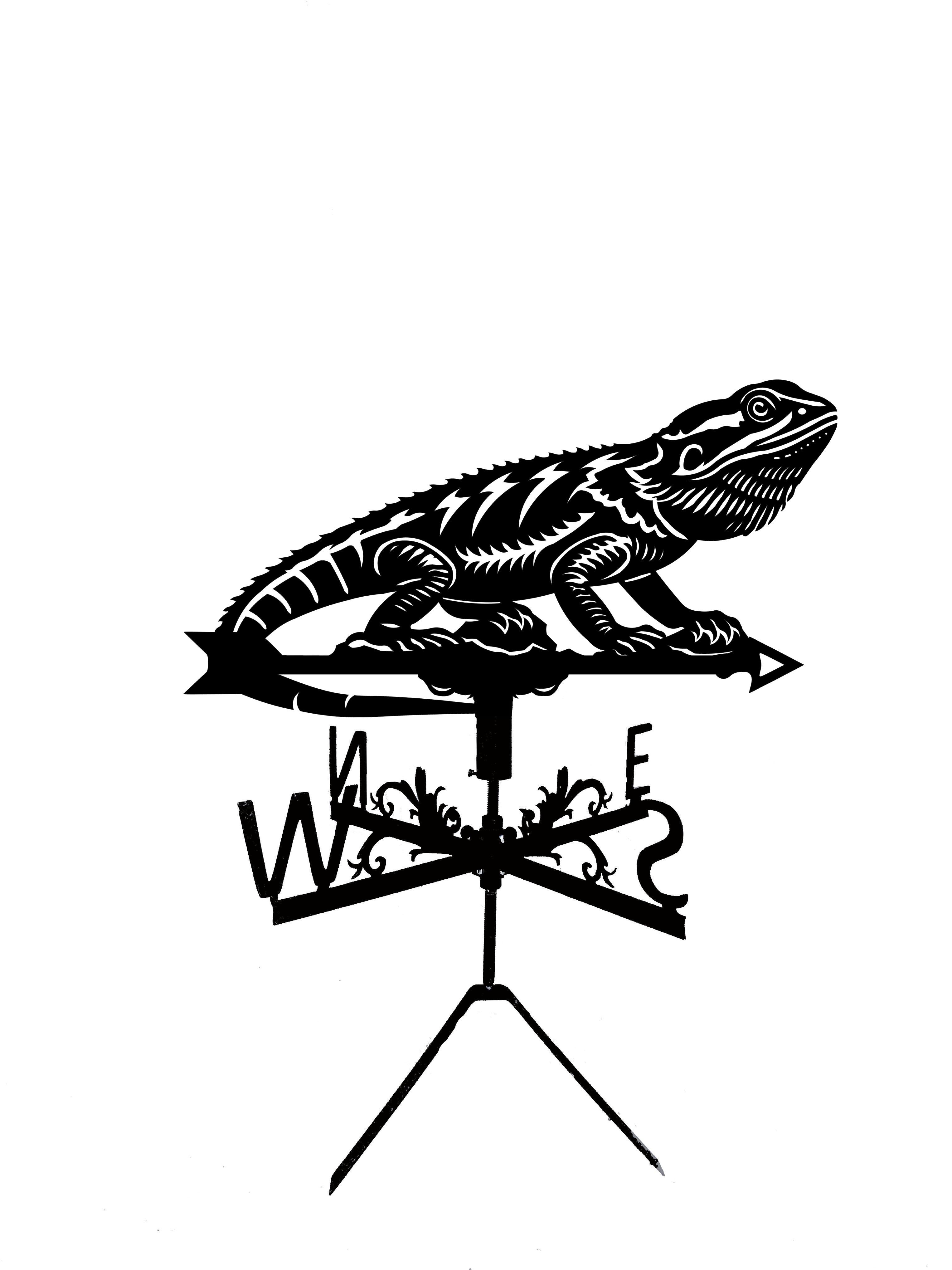 Флюгер на беседку/колодец Игуана Ящерица (27477805)