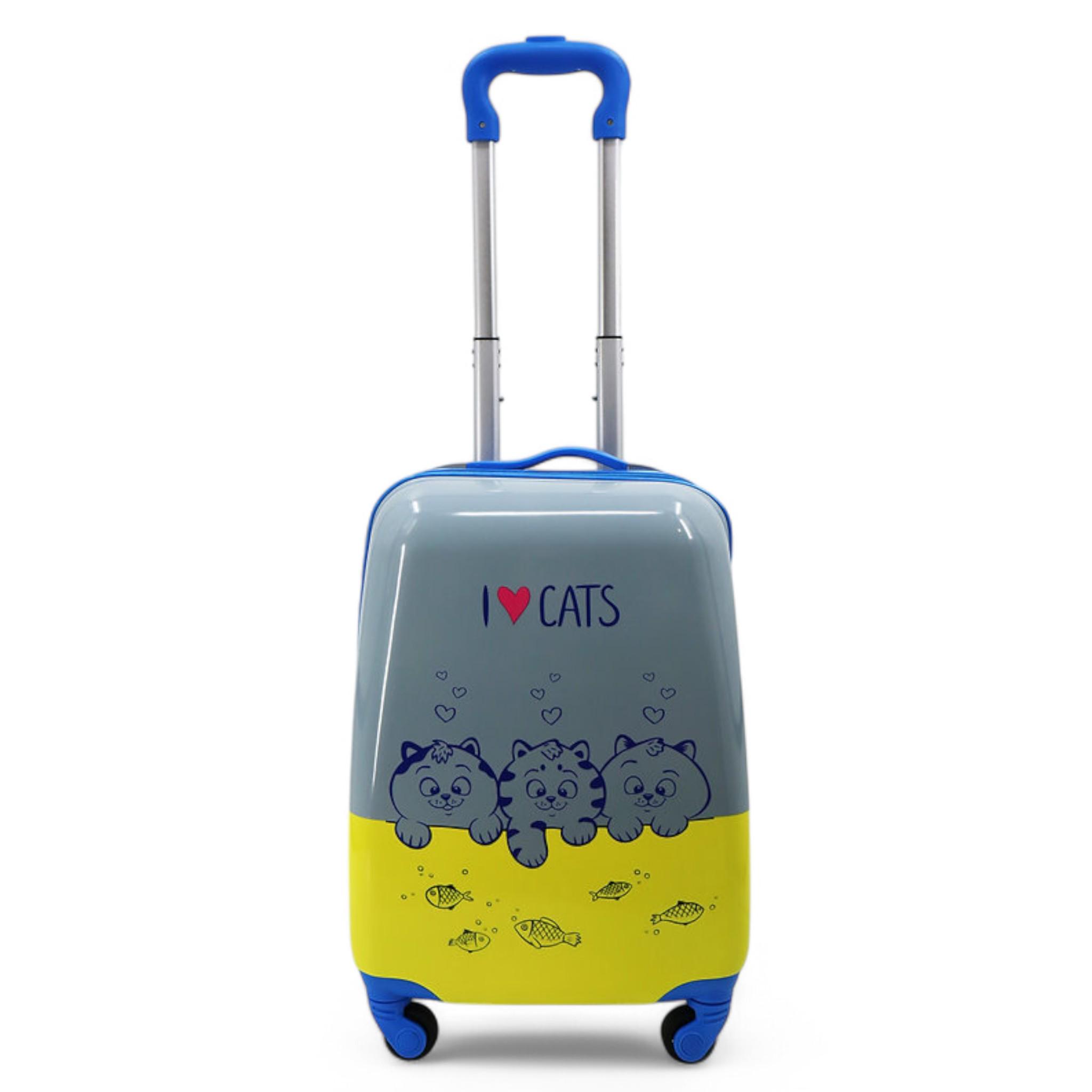 Чемодан детский Flybeg I Love Cats ABS-пластик на 4 колесиках 30 л (S_A-6)