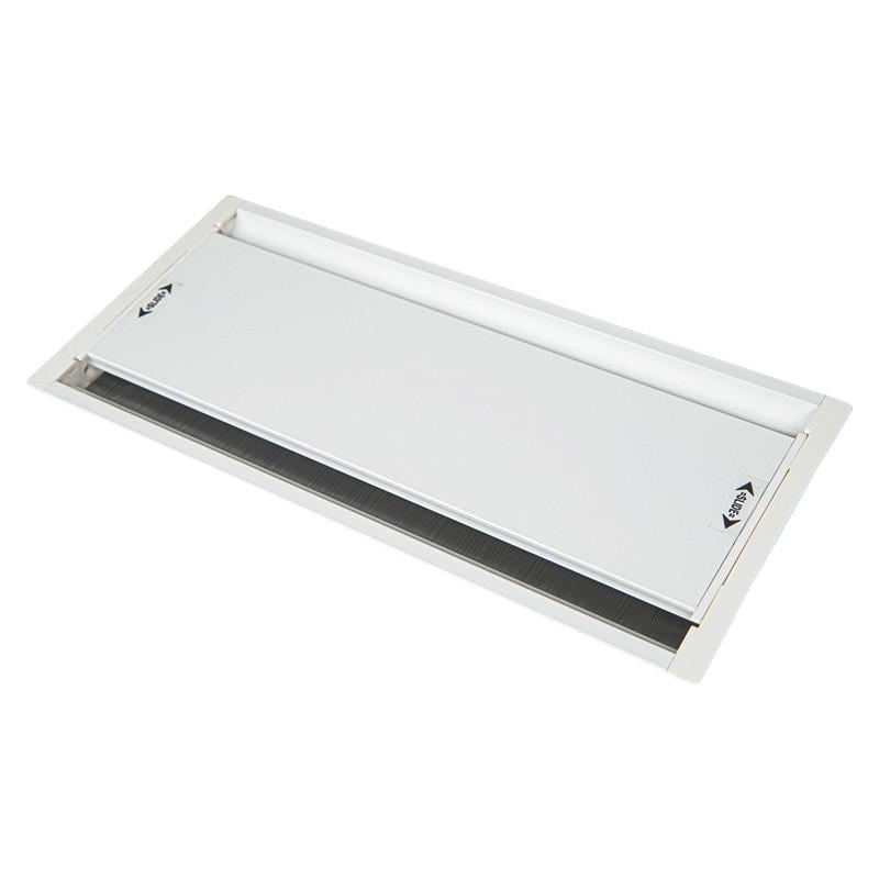 Лючок двухсторонний для блока розеток EXIT DUAL L алюминий 263 мм Белый (04002400012)