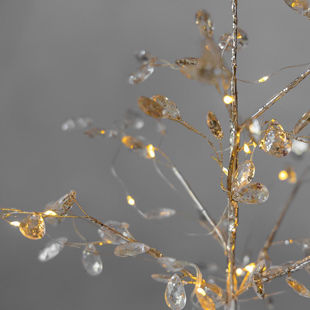 Дерево декоративное с подсветкой Золотой хрусталь 37 см - фото 2 Дерево декоративное с подсветкой Золотой хрусталь 37 см - фото 2