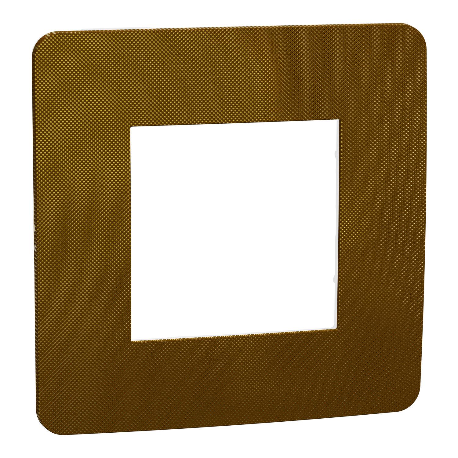 Рамка одноместная Schneider Electric Unica Studio Золотой/Антрацит (NU280262)