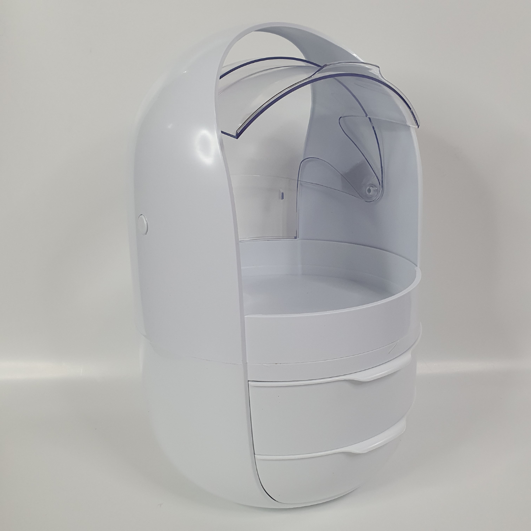 Органайзер для косметики на 3 секции с выдвижными ящиками Белый (GT-058)