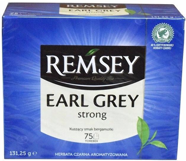 Чай чорний з бергамотом Remsey Earl Grey Strong 75 пакетів