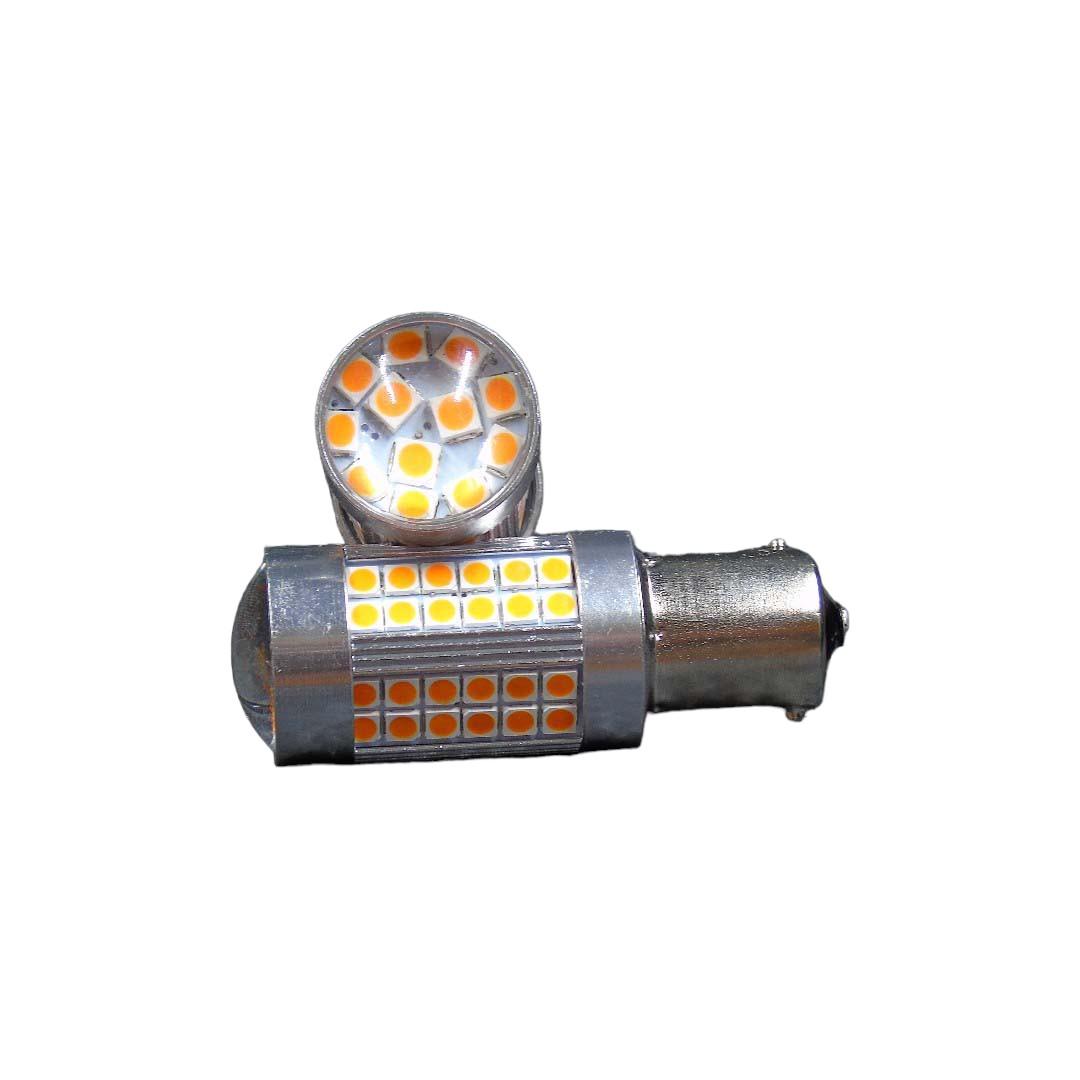 Автомобильная лампа светодиодная Global Solution 1156-3030-72SMD 12-24V super CANBUS BAU15s Желтый