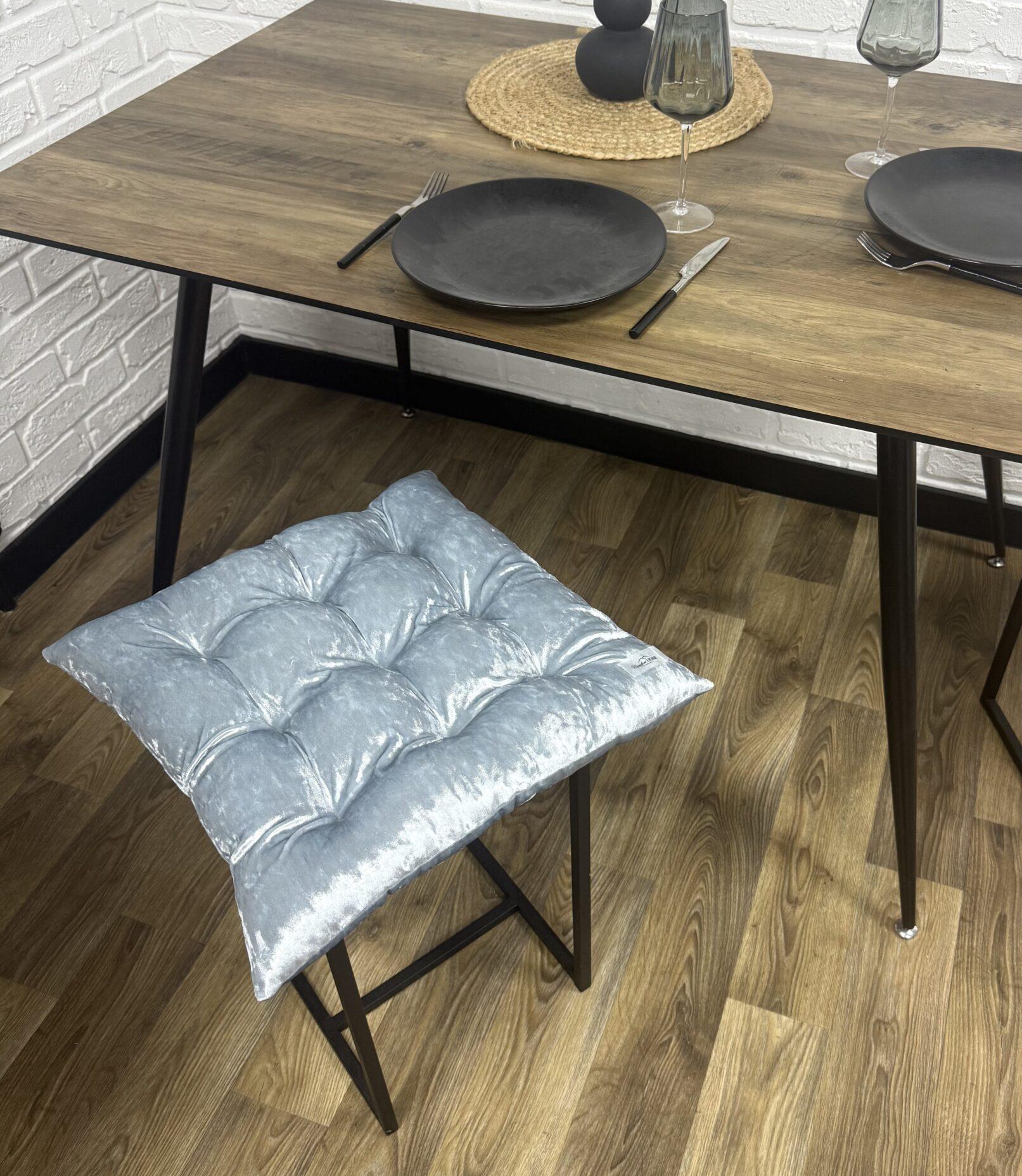 Сидение Comfort Home на стул велюровое мраморное 40х40 см