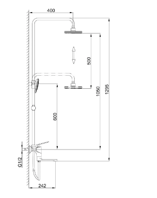 Душевая система Frap F2458 H58 Белый/Хром - фото 6