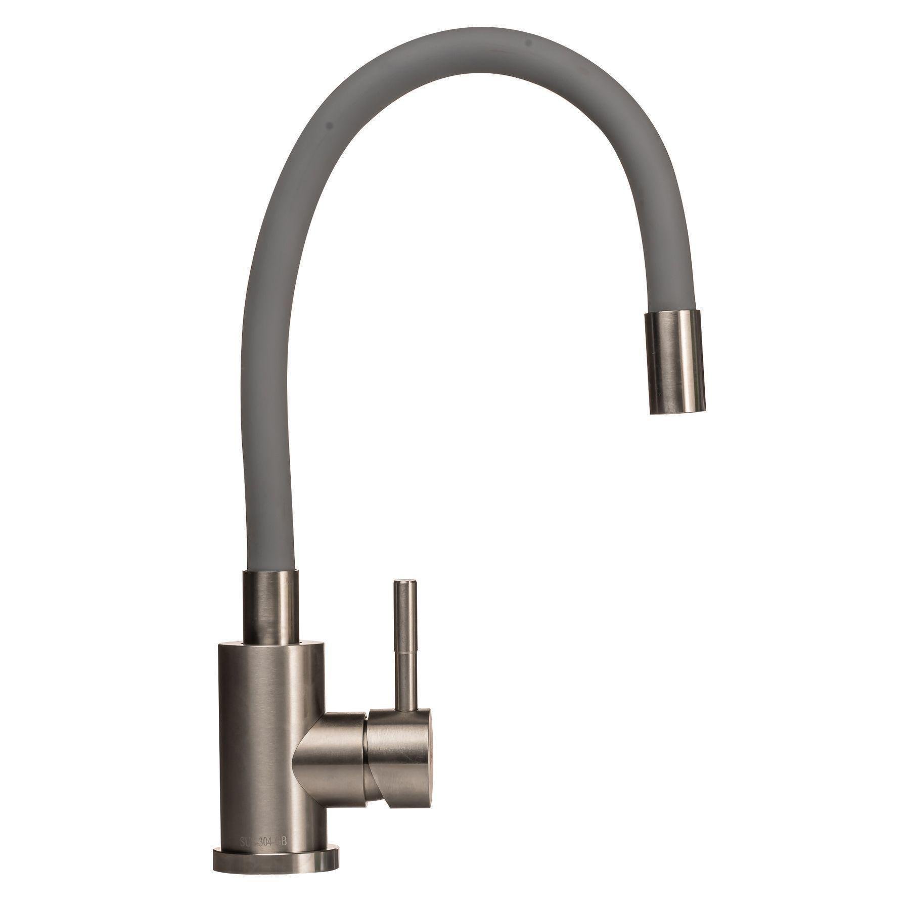 Смеситель для кухни из нержавеющей стали c рефлекторным изливом GLux Gr (000019181)