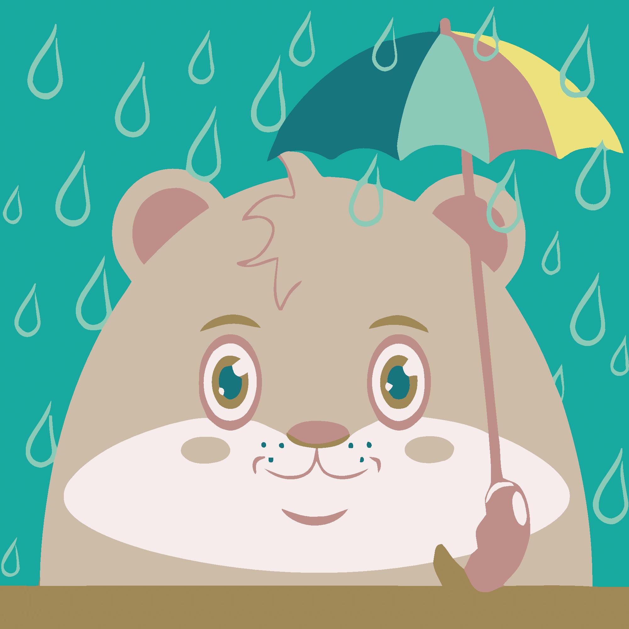 Картина по номерам Strateg Под зонтиком 20x20 см (Str-HH7071)