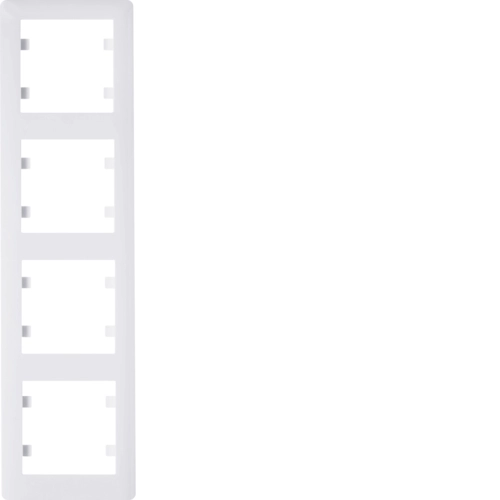 Рамка чотиримісна вертикальна Hager Lumina Soul Білий (WL5140)