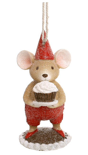 Подвеска новогодняя декоративная BonaDi Мышка 11 см Коричневый (837-300)