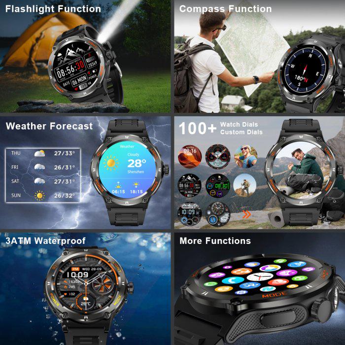 Смарт-часы UWatch Advanture Black (1724) - фото 4