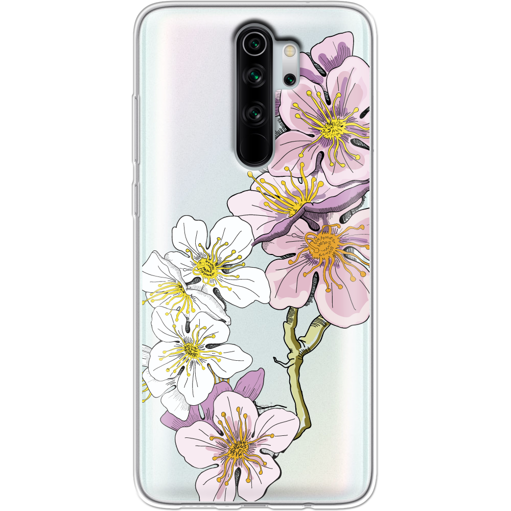 Чехол Boxface Xiaomi Redmi Note 8 Pro Cherry Blossom Прозрачный силикон (38222-cc4-38222)