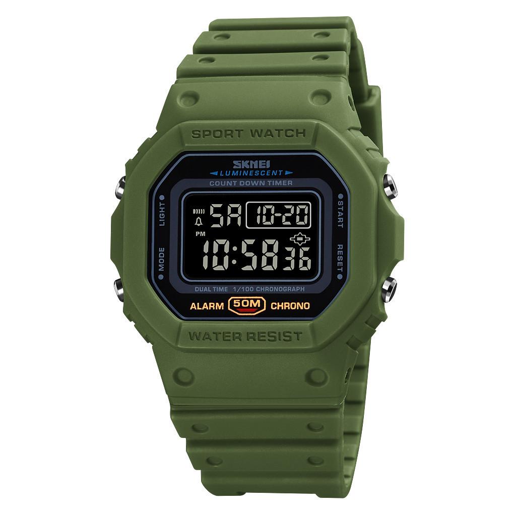 Годинник Skmei чоловічий наручний 1628AGBK watch Army Green/Black (12263)