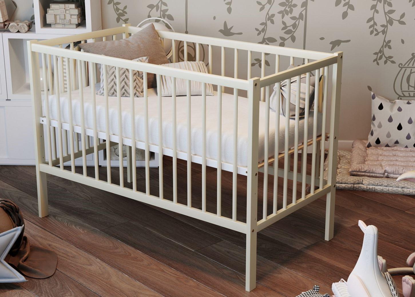 Детская кроватка Дубик-М Малютка 120х60 см Слоновый