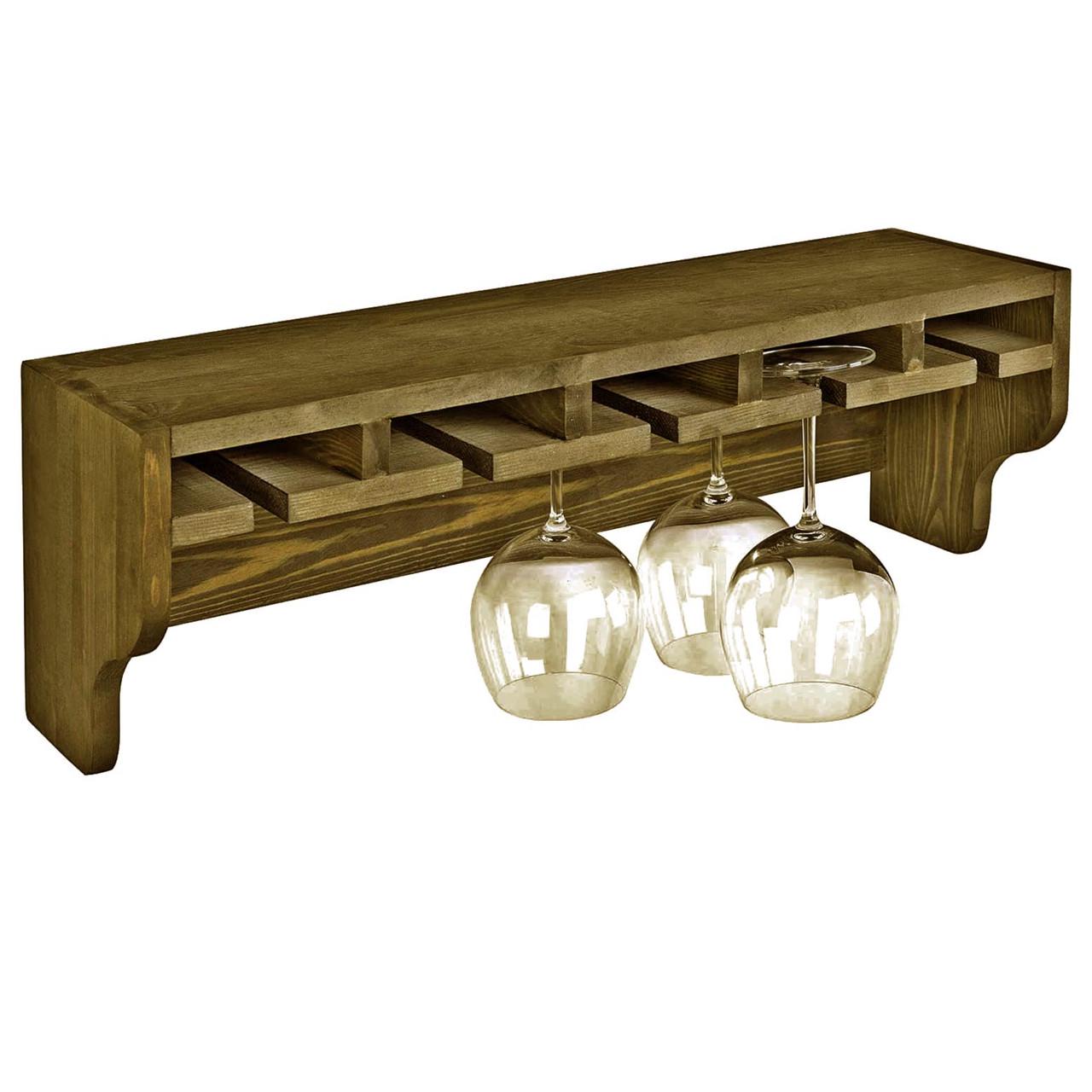 Полка для бокалов из дерева Розет Мускат (ОБС-000507)