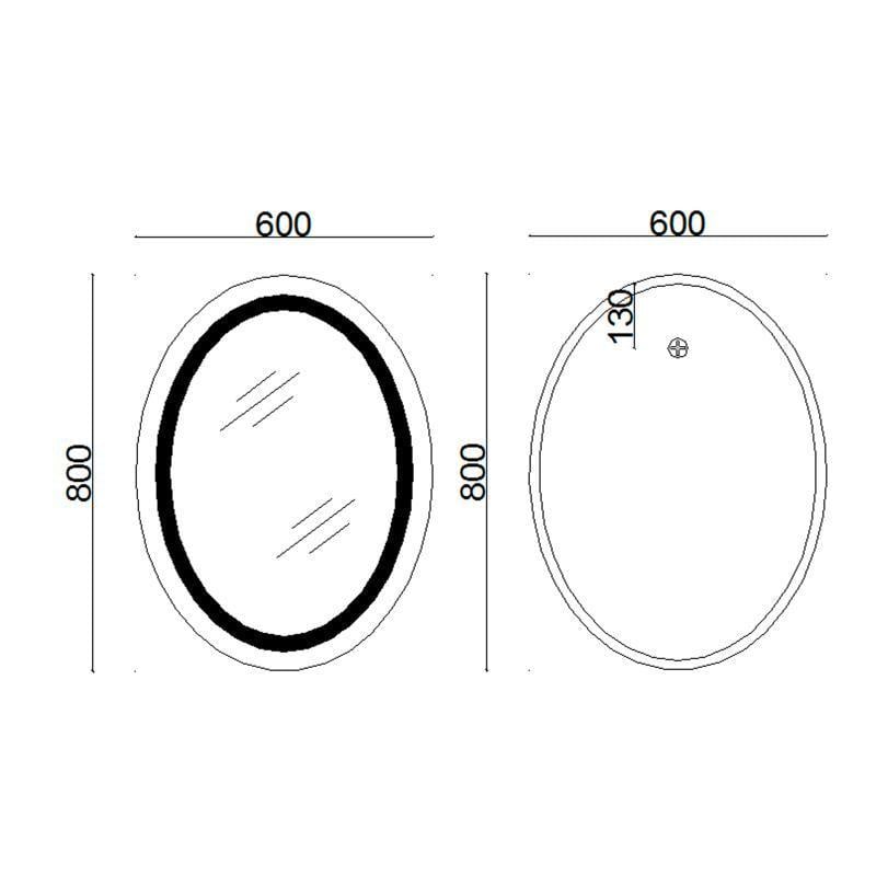 Зеркало для ванной комнаты Lidz Vida с LED-подсветкой/антизапотеванием/диммером и регулировкой яркости 800х600 мм (SD00052339) - фото 9