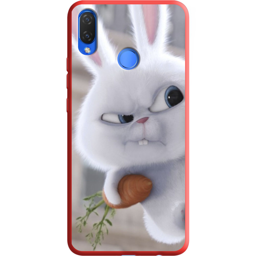 Чехол Boxface Huawei P Smart Plus Rabbit Snowball Красный силикон (34912-up1116-36133)