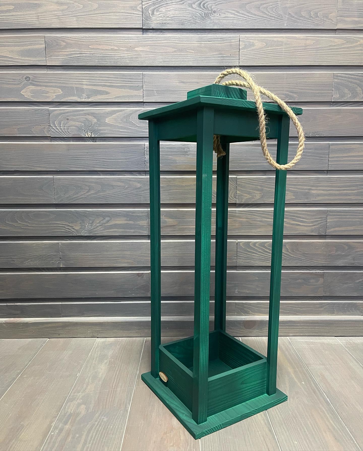 Подсвечник деревянный Wood Choice Фонарь 22х22х60 Зеленый (207) - фото 2 Подсвечник деревянный Wood Choice Фонарь 22х22х60 Зеленый (207) - фото 2