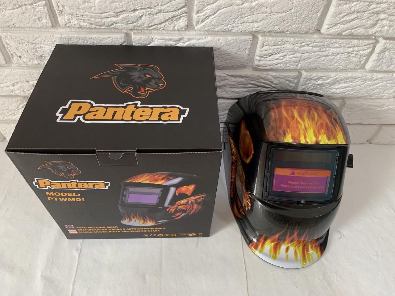 Сварочная маска хамелеон Pantera PTWM01 автозатемнение 9-13 DIN - фото 6