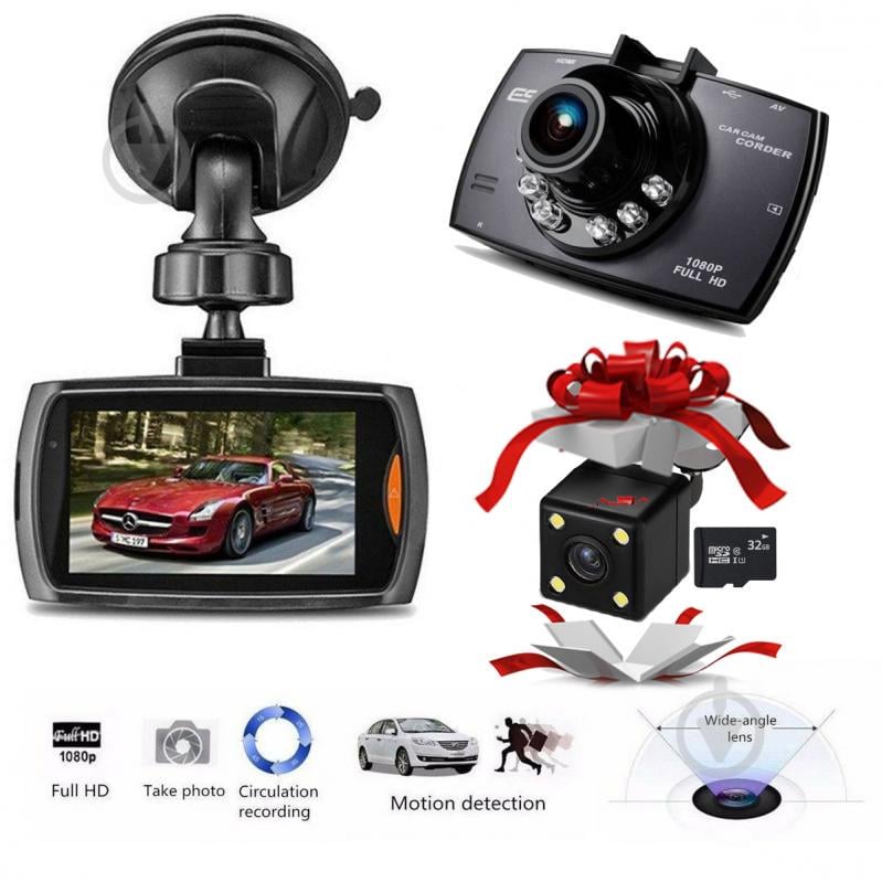 Автомобильный видеорегистратор Car Camcorder G30 FULL HD авторегистратор с функцией ночного видения+карта памяти 32Gb