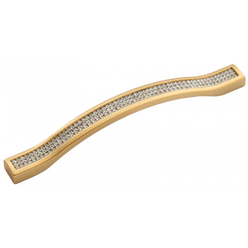 Ручка OZKM Odessa 5267-04 160 мм Матовый золотой с камнями