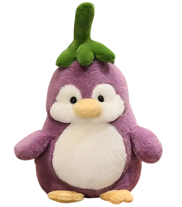 М'яка іграшка дитяча Пінгвін баклажан 22 см (2794392296)