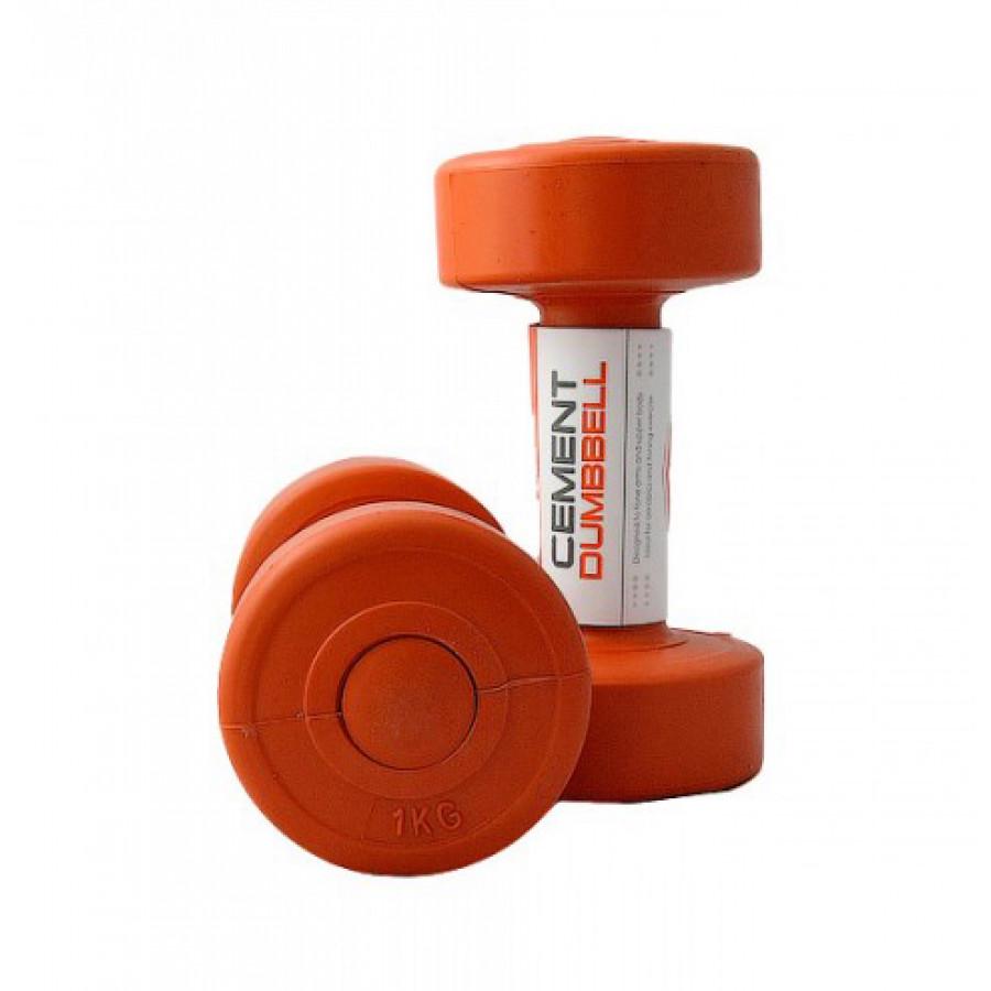 Гантелі пластикові LiveUP Cement Dumbell 2х1 кг Помаранчевий (LS2003-1)