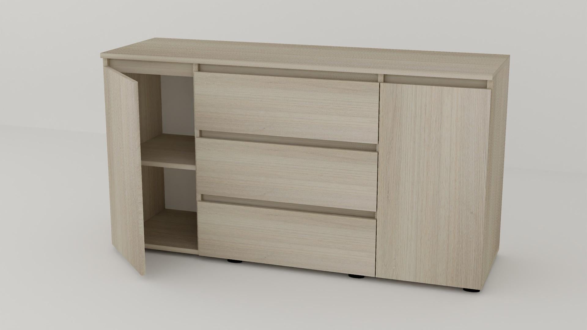 Комод Алекса СН-131/45 140х45х75 см Дуб шамони светлый