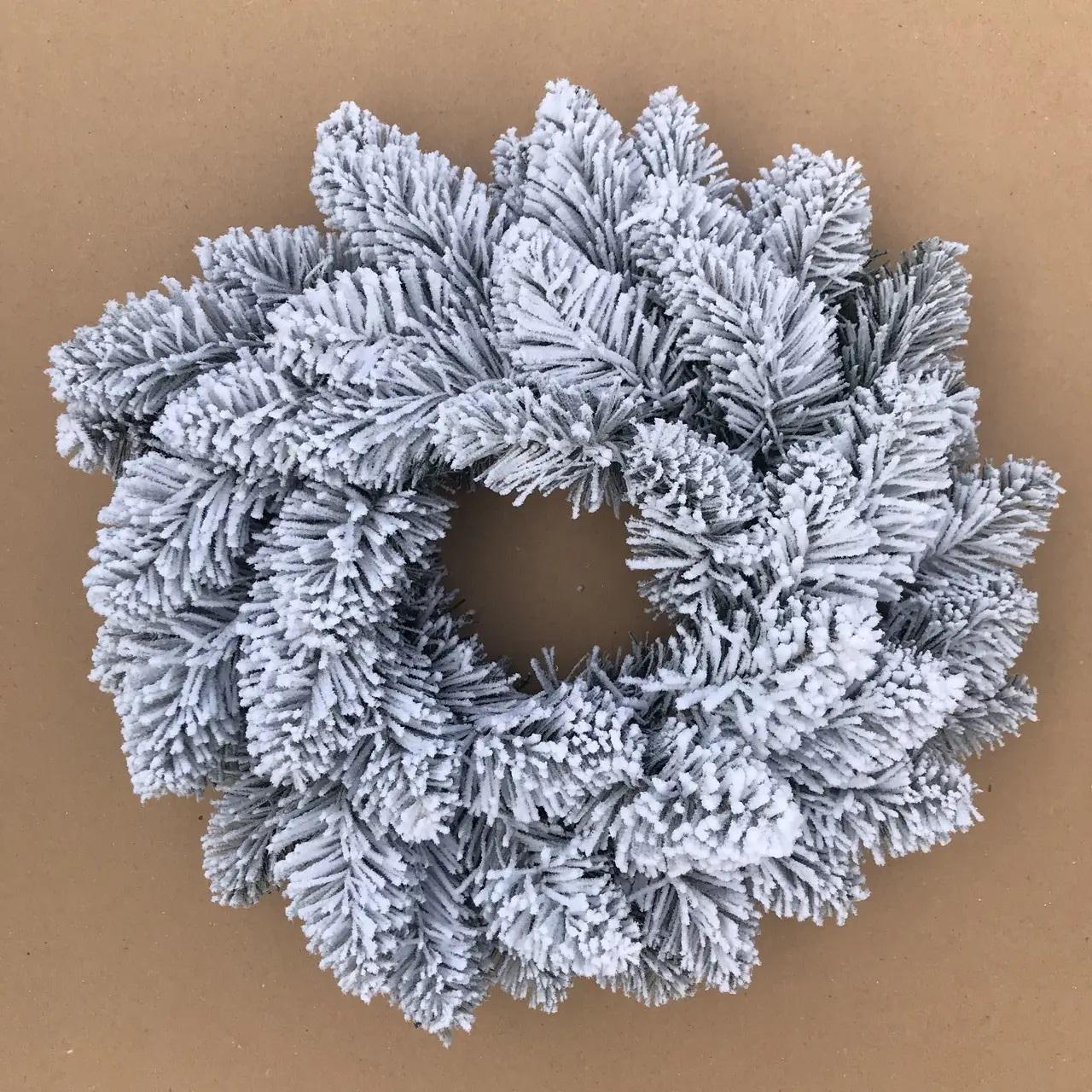Вінок новорічний Elegant Засніжений 40 см (302/40/GS) - фото 3 Вінок новорічний Elegant Засніжений 40 см (302/40/GS) - фото 3