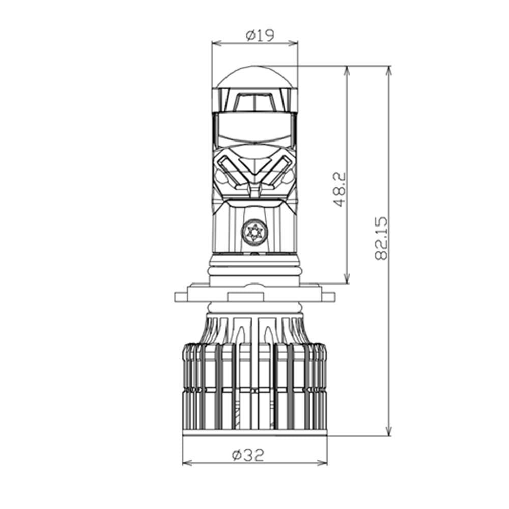 Лампи світлодіодні лінзовані Decker Led GL-01 6000K 9006 HB4 9-32 V 2 шт. (НФ-00003161-1) - фото 4