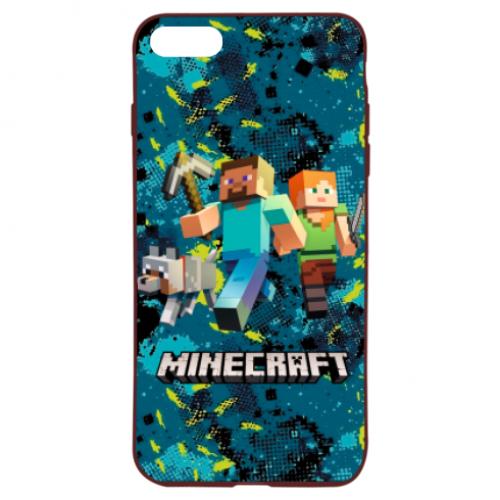 Чехол для iPhone 7 Minecraft Steve Alex And Dog (6848179-27-134799)