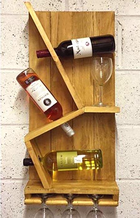 Полка для вина настенная из дерева Цудай Сиена (ПНК-017705)