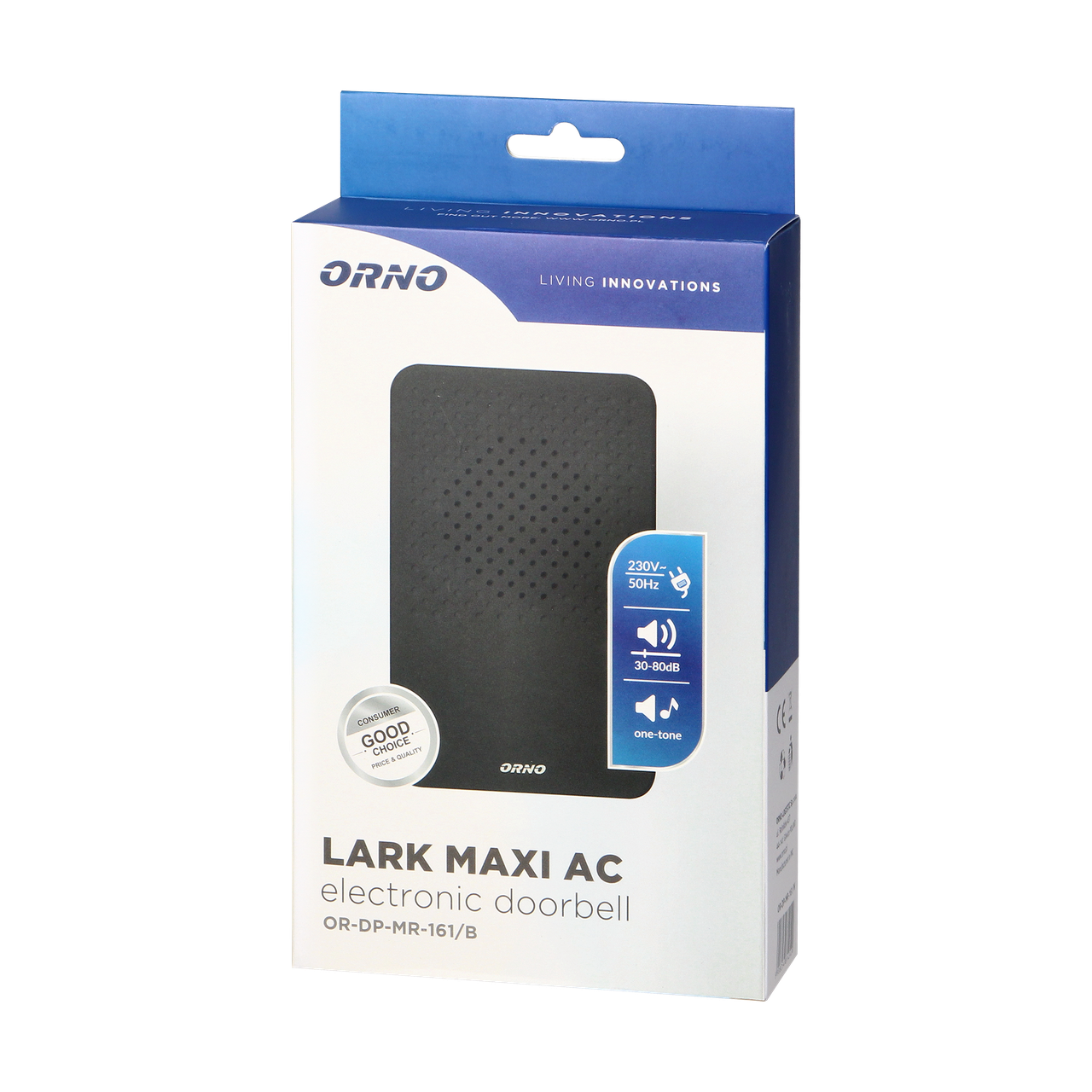 Звонок ORNO LARK MAXI AC OR-DP-MR-161/В 1 тоновый Черный