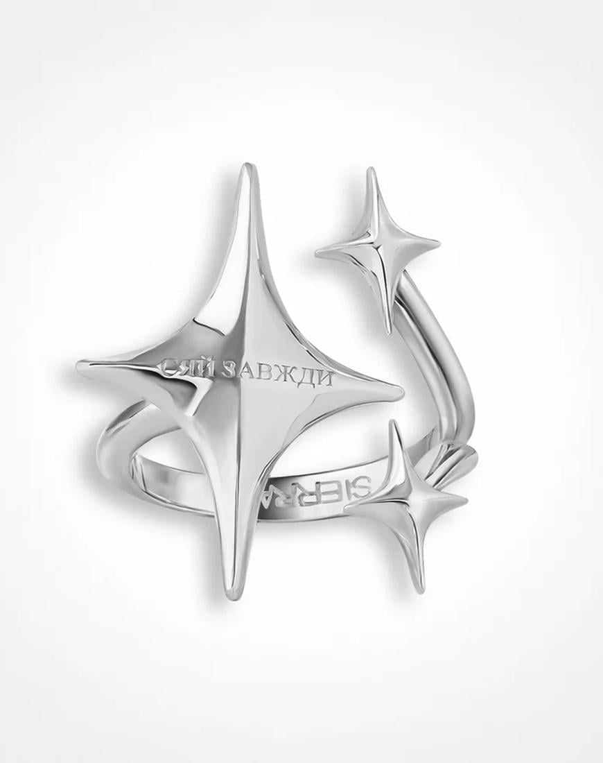 Каблучка Stellar Minor жіноча SIERRA SPACE срібна 18-19.5